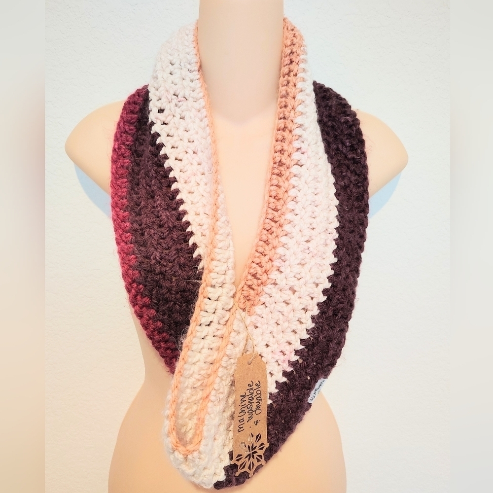 Handmade Crochet Infinity Scarf - Picture 2 of 3